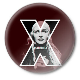 Значок с принтом MADAMEX в Курске,  металл | круглая форма, металлическая застежка в виде булавки | Тематика изображения на принте: madamex | madonna | newalbom | мадонна | певица