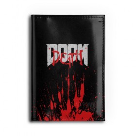 Обложка для автодокументов с принтом DOOM Bloody в Курске, натуральная кожа |  размер 19,9*13 см; внутри 4 больших “конверта” для документов и один маленький отдел — туда идеально встанут права | 2019 | bethesda | demon | doom | eternal | ethernal | game | games | logo | monster | runes | демон | дум | дуум | етернал | игра | игры | какодемон | кровь | лого | логотип | монстр | монстры | руны | символ | этернал