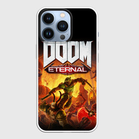 Чехол для iPhone 13 Pro с принтом DOOM Eternal в Курске,  |  | Тематика изображения на принте: 2019 | bethesda | demon | doom | eternal | ethernal | game | games | logo | monster | runes | демон | дум | дуум | етернал | игра | игры | какодемон | кровь | лого | логотип | монстр | монстры | руны | символ | этернал