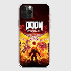 Чехол для iPhone 12 Pro с принтом DOOM Eternal в Курске, силикон | область печати: задняя сторона чехла, без боковых панелей | 2019 | bethesda | demon | doom | eternal | ethernal | game | games | logo | monster | runes | демон | дум | дуум | етернал | игра | игры | какодемон | кровь | лого | логотип | монстр | монстры | руны | символ | этернал