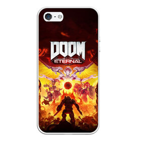 Чехол для iPhone 5/5S матовый с принтом DOOM Eternal в Курске, Силикон | Область печати: задняя сторона чехла, без боковых панелей | 2019 | bethesda | demon | doom | eternal | ethernal | game | games | logo | monster | runes | демон | дум | дуум | етернал | игра | игры | какодемон | кровь | лого | логотип | монстр | монстры | руны | символ | этернал