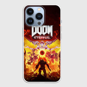 Чехол для iPhone 13 Pro с принтом DOOM Eternal в Курске,  |  | Тематика изображения на принте: 2019 | bethesda | demon | doom | eternal | ethernal | game | games | logo | monster | runes | демон | дум | дуум | етернал | игра | игры | какодемон | кровь | лого | логотип | монстр | монстры | руны | символ | этернал