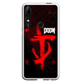 Чехол для Honor P Smart Z с принтом DOOM в Курске, Силикон | Область печати: задняя сторона чехла, без боковых панелей | 2019 | bethesda | demon | doom | eternal | ethernal | game | games | logo | monster | runes | демон | дум | дуум | етернал | игра | игры | какодемон | кровь | лого | логотип | монстр | монстры | руны | символ | этернал