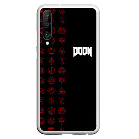 Чехол для Honor P30 с принтом DOOM - Руны в Курске, Силикон | Область печати: задняя сторона чехла, без боковых панелей | 2019 | bethesda | demon | doom | eternal | ethernal | game | games | logo | monster | runes | демон | дум | дуум | етернал | игра | игры | какодемон | кровь | лого | логотип | монстр | монстры | руны | символ | этернал