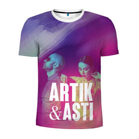 Мужская футболка 3D спортивная с принтом Asti & Artik в Курске, 100% полиэстер с улучшенными характеристиками | приталенный силуэт, круглая горловина, широкие плечи, сужается к линии бедра | 7 | astiartik | грустныйдэнс | невероятно | неделимы | подгипнозом