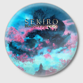 Значок с принтом Sekiro в Курске,  металл | круглая форма, металлическая застежка в виде булавки | sekiro | shadows die twice | секиро | сэкиро