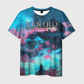 Мужская футболка 3D с принтом Sekiro в Курске, 100% полиэфир | прямой крой, круглый вырез горловины, длина до линии бедер | sekiro | shadows die twice | секиро | сэкиро