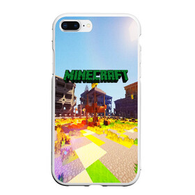 Чехол для iPhone 7Plus/8 Plus матовый с принтом MINECRAFT в Курске, Силикон | Область печати: задняя сторона чехла, без боковых панелей | Тематика изображения на принте: craft | creeper | dungeon | dungeons | earth | game | logo | mine | minecraft | mobile | online | дунгеонс | земля | зомбиы | игра | крипер | лого | майкрафт | майнкрафт | мобайл | онлайн | подземелье | подземелья