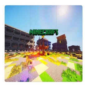 Магнитный плакат 3Х3 с принтом MINECRAFT в Курске, Полимерный материал с магнитным слоем | 9 деталей размером 9*9 см | craft | creeper | dungeon | dungeons | earth | game | logo | mine | minecraft | mobile | online | дунгеонс | земля | зомбиы | игра | крипер | лого | майкрафт | майнкрафт | мобайл | онлайн | подземелье | подземелья