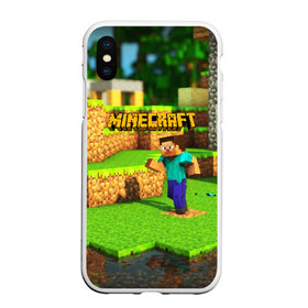 Чехол для iPhone XS Max матовый с принтом MINECRAFT в Курске, Силикон | Область печати: задняя сторона чехла, без боковых панелей | craft | creeper | dungeon | dungeons | earth | game | logo | mine | minecraft | mobile | online | дунгеонс | земля | зомбиы | игра | крипер | лого | майкрафт | майнкрафт | мобайл | онлайн | подземелье | подземелья