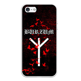 Чехол для iPhone 5/5S матовый с принтом Burzum Algiz Rune в Курске, Силикон | Область печати: задняя сторона чехла, без боковых панелей | Тематика изображения на принте: algiz | art | burz | burzum | horror | logo | merch | music | rune | альгиз | арт | бурз | бурзум | варг викернес | группа | логотип | мерч | метал | мистика | музыка | надпись | норвегия | норвежская группа | норги | руна | толкиен