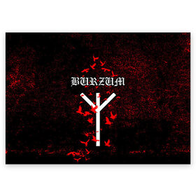Поздравительная открытка с принтом Burzum Algiz Rune в Курске, 100% бумага | плотность бумаги 280 г/м2, матовая, на обратной стороне линовка и место для марки
 | Тематика изображения на принте: algiz | art | burz | burzum | horror | logo | merch | music | rune | альгиз | арт | бурз | бурзум | варг викернес | группа | логотип | мерч | метал | мистика | музыка | надпись | норвегия | норвежская группа | норги | руна | толкиен
