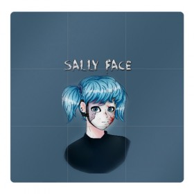 Магнитный плакат 3Х3 с принтом Sally face в Курске, Полимерный материал с магнитным слоем | 9 деталей размером 9*9 см | Тематика изображения на принте: sally face | маска | сали | салли | салли кромсалли | фейс | фишер