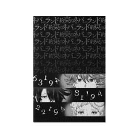 Обложка для паспорта матовая кожа с принтом Emma, Ray, Norman в Курске, натуральная матовая кожа | размер 19,3 х 13,7 см; прозрачные пластиковые крепления | manga | the promised neverland | аниме | манга | обещанный неверленд