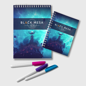 Блокнот с принтом HALF-LIFE - Black Mesa XEN в Курске, 100% бумага | 48 листов, плотность листов — 60 г/м2, плотность картонной обложки — 250 г/м2. Листы скреплены удобной пружинной спиралью. Цвет линий — светло-серый
 | Тематика изображения на принте: black | counter | csgo | freeman | gordon | half | half life | halflife | lambda | life | logo | mesa | portal | strike | xen | гордон | контр | лайф | лого | портал | символ | страйк | фримен | халф | халф лайф | халфлайф