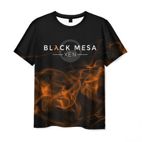 Мужская футболка 3D с принтом HALF-LIFE - Black Mesa: XEN в Курске, 100% полиэфир | прямой крой, круглый вырез горловины, длина до линии бедер | black | counter | csgo | freeman | gordon | half | half life | halflife | lambda | life | logo | mesa | portal | strike | xen | гордон | контр | лайф | лого | портал | символ | страйк | фримен | халф | халф лайф | халфлайф