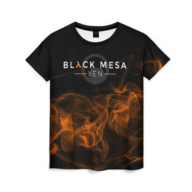 Женская футболка 3D с принтом HALF-LIFE - Black Mesa: XEN в Курске, 100% полиэфир ( синтетическое хлопкоподобное полотно) | прямой крой, круглый вырез горловины, длина до линии бедер | Тематика изображения на принте: black | counter | csgo | freeman | gordon | half | half life | halflife | lambda | life | logo | mesa | portal | strike | xen | гордон | контр | лайф | лого | портал | символ | страйк | фримен | халф | халф лайф | халфлайф
