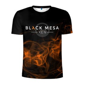 Мужская футболка 3D спортивная с принтом HALF-LIFE - Black Mesa: XEN в Курске, 100% полиэстер с улучшенными характеристиками | приталенный силуэт, круглая горловина, широкие плечи, сужается к линии бедра | black | counter | csgo | freeman | gordon | half | half life | halflife | lambda | life | logo | mesa | portal | strike | xen | гордон | контр | лайф | лого | портал | символ | страйк | фримен | халф | халф лайф | халфлайф