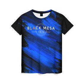 Женская футболка 3D с принтом HALF-LIFE - Black Mesa: XEN в Курске, 100% полиэфир ( синтетическое хлопкоподобное полотно) | прямой крой, круглый вырез горловины, длина до линии бедер | 