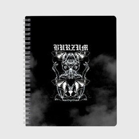 Тетрадь с принтом Burzum в Курске, 100% бумага | 48 листов, плотность листов — 60 г/м2, плотность картонной обложки — 250 г/м2. Листы скреплены сбоку удобной пружинной спиралью. Уголки страниц и обложки скругленные. Цвет линий — светло-серый
 | burz | burzum | byelobog | cymophane | darkthrone | deathlike silence | mayhem | misanthropy | old funeral | блэк метал | бурзум | бурзун | варг викернес | дарк эмбиент | метал | тьма