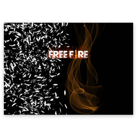 Поздравительная открытка с принтом FREE FIRE в Курске, 100% бумага | плотность бумаги 280 г/м2, матовая, на обратной стороне линовка и место для марки
 | free fire | free fire pc | game | garena | mobile game | royale | trsffb | битва онлайн | гарена | игра | огонь | свободный огонь | фри фаер