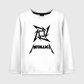 Детский лонгслив хлопок с принтом METALLICA в Курске, 100% хлопок | круглый вырез горловины, полуприлегающий силуэт, длина до линии бедер | metallica | металлика