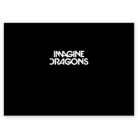 Поздравительная открытка с принтом IMAGINE DRAGONS в Курске, 100% бумага | плотность бумаги 280 г/м2, матовая, на обратной стороне линовка и место для марки
 | Тематика изображения на принте: evolve | id | imagine dragons | драконы | ид