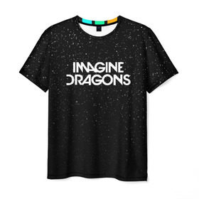 Мужская футболка 3D с принтом IMAGINE DRAGONS (КАПЮШОН) в Курске, 100% полиэфир | прямой крой, круглый вырез горловины, длина до линии бедер | evolve | id | imagine dragons | драконы | ид