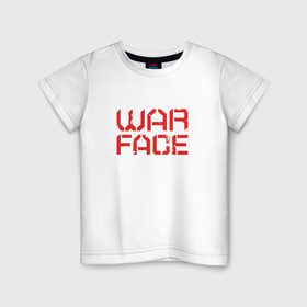 Детская футболка хлопок с принтом WARFACE в Курске, 100% хлопок | круглый вырез горловины, полуприлегающий силуэт, длина до линии бедер | Тематика изображения на принте: warface | вар фейс | варфейс