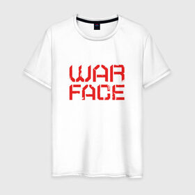Мужская футболка хлопок с принтом WARFACE в Курске, 100% хлопок | прямой крой, круглый вырез горловины, длина до линии бедер, слегка спущенное плечо. | warface | вар фейс | варфейс