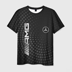 Мужская футболка 3D с принтом Mercedes в Курске, 100% полиэфир | прямой крой, круглый вырез горловины, длина до линии бедер | amg | mercedes | авто | автомобиль | иномарка | логотип | машина | мерседес | текстура