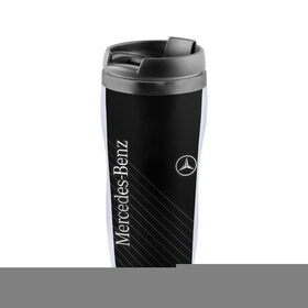 Термокружка-непроливайка с принтом Mercedes в Курске, внутренняя часть — пищевой пластик, наружная часть — прозрачный пластик, между ними — полиграфическая вставка с рисунком | объем — 350 мл, герметичная крышка | amg | mercedes | авто | автомобиль | иномарка | логотип | машина | мерседес | текстура