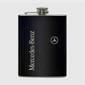 Фляга с принтом Mercedes в Курске, металлический корпус | емкость 0,22 л, размер 125 х 94 мм. Виниловая наклейка запечатывается полностью | amg | mercedes | авто | автомобиль | иномарка | логотип | машина | мерседес | текстура