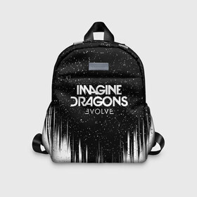 Детский рюкзак 3D с принтом IMAGINE DRAGONS в Курске, 100% полиэстер | лямки с регулируемой длиной, сверху петелька, чтобы рюкзак можно было повесить на вешалку. Основное отделение закрывается на молнию, как и внешний карман. Внутри дополнительный карман. По бокам два дополнительных кармашка | evolve | id | imagine dragons | драконы | ид