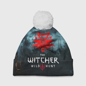 Шапка 3D c помпоном с принтом THE WITCHER 3:WILD HUNT в Курске, 100% полиэстер | универсальный размер, печать по всей поверхности изделия | cd projekt red | ciri | game | geralt | geralt of rivia | gwynbleidd | the witcher | the witcher 3: wild hunt | ведьмак | ведьмак 3: дикая охота | геральт | геральт из ривии | цири | цирилла