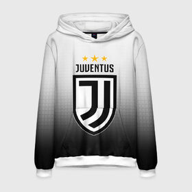 Мужская толстовка 3D с принтом JUVENTUS в Курске, 100% полиэстер | двухслойный капюшон со шнурком для регулировки, мягкие манжеты на рукавах и по низу толстовки, спереди карман-кенгуру с мягким внутренним слоем. | Тематика изображения на принте: cr7 | juve | juventus | ronaldo | роналдо | ювентус