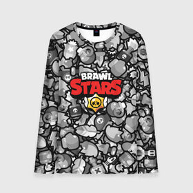 Мужской лонгслив 3D с принтом BRAWL STARS в Курске, 100% полиэстер | длинные рукава, круглый вырез горловины, полуприлегающий силуэт | android | brawl stars | colt | crow | games | leon | penny | poco. | shelly | spike | wanted | брав | бравл старс | звезды | игры | мобильные игры | старс