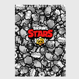 Скетчбук с принтом BRAWL STARS в Курске, 100% бумага
 | 48 листов, плотность листов — 100 г/м2, плотность картонной обложки — 250 г/м2. Листы скреплены сверху удобной пружинной спиралью | android | brawl stars | colt | crow | games | leon | penny | poco. | shelly | spike | wanted | брав | бравл старс | звезды | игры | мобильные игры | старс