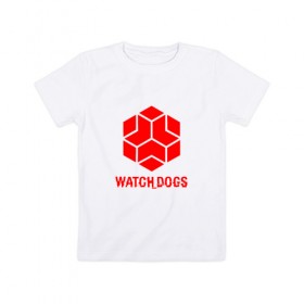 Детская футболка хлопок с принтом WATCH DOGS в Курске, 100% хлопок | круглый вырез горловины, полуприлегающий силуэт, длина до линии бедер | ded sec | hacker | legion | watch dogs | watch dogs 2 | watch dogs legion | легион | хакер