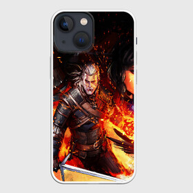 Чехол для iPhone 13 mini с принтом THE WITCHER 3:WILD HUNT в Курске,  |  | cd projekt red | ciri | game | geralt | geralt of rivia | gwynbleidd | the witcher | the witcher 3: wild hunt | ведьмак | ведьмак 3: дикая охота | геральт | геральт из ривии | цири | цирилла