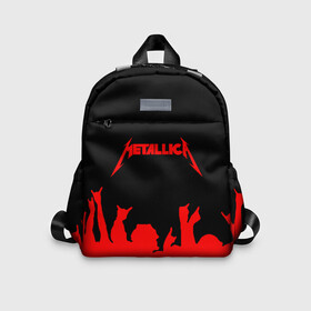 Детский рюкзак 3D с принтом METALLICA в Курске, 100% полиэстер | лямки с регулируемой длиной, сверху петелька, чтобы рюкзак можно было повесить на вешалку. Основное отделение закрывается на молнию, как и внешний карман. Внутри дополнительный карман. По бокам два дополнительных кармашка | Тематика изображения на принте: metallica | металлика