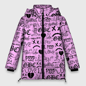 Женская зимняя куртка 3D с принтом LIL PEEP LOGOBOMBING в Курске, верх — 100% полиэстер; подкладка — 100% полиэстер; утеплитель — 100% полиэстер | длина ниже бедра, силуэт Оверсайз. Есть воротник-стойка, отстегивающийся капюшон и ветрозащитная планка. 

Боковые карманы с листочкой на кнопках и внутренний карман на молнии | awful things | hell boy | lil peep | lil prince | клауд | клауд рэп | лил пип | пееп. | пост эмо | реп | репер | рэп | рэпер | трэп | хип хоп | эмо трэп