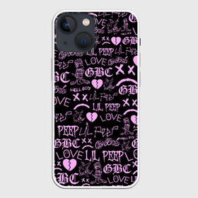Чехол для iPhone 13 mini с принтом LIL PEEP LOGOBOMBING в Курске,  |  | awful things | hell boy | lil peep | lil prince | клауд | клауд рэп | лил пип | пееп. | пост эмо | реп | репер | рэп | рэпер | трэп | хип хоп | эмо трэп