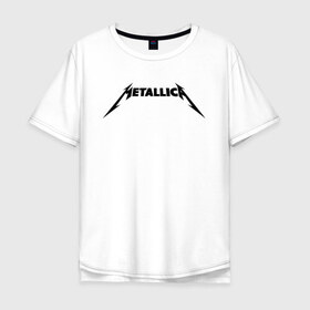 Мужская футболка хлопок Oversize с принтом METALLICA в Курске, 100% хлопок | свободный крой, круглый ворот, “спинка” длиннее передней части | metallica | metallica logo | rock | метал группа | металл | металлика логотип | музыка | рок | трэш метал | хеви метал