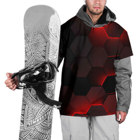Накидка на куртку 3D с принтом 3D плиты в Курске, 100% полиэстер |  | 3d | 3д | абстракция | квадраты | неон | плитки | плиты | свет | свечение | текстура