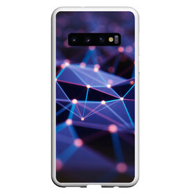 Чехол для Samsung Galaxy S10 с принтом 3D блики в Курске, Силикон | Область печати: задняя сторона чехла, без боковых панелей | Тематика изображения на принте: 3d | 3д | абстракция | блестки | блики | искры | кубы | свет | свечение | текстура