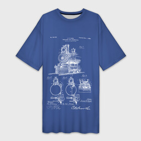 Платье-футболка 3D с принтом Locomotives в Курске,  |  | patent | дорога | жд | железная | идея | история | локомотив | паровоз | патент | поезд | поезда | путешествие | путь | разработка | чертеж | чертежи