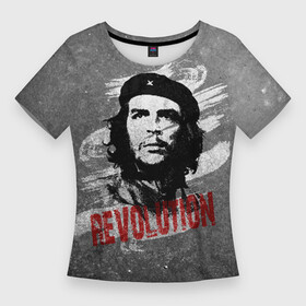 Женская футболка 3D Slim с принтом Че Гевара в Курске,  |  | che | che guevara | cuba | ernesto guevara | guerrilla | revolution | viva la | viva la revolution | история | куба | партизан | революция | свобода | че | че гевара | чегевара