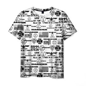 Мужская футболка 3D с принтом RAMMSTEIN в Курске, 100% полиэфир | прямой крой, круглый вырез горловины, длина до линии бедер | metallica | rammstein | rock | металл | музыка | раммштайн | рок