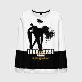 Мужской свитшот 3D с принтом Casting-producer Brazzers team в Курске, 100% полиэстер с мягким внутренним слоем | круглый вырез горловины, мягкая резинка на манжетах и поясе, свободная посадка по фигуре | adults | brazzers | butterflies | casting | girl | inscription | logo | movies | producer | silhouette | studio | team | бабочки | братья | девушка | кастинг | логотип | надпись | продюсер | силуэт | студия | фильмы